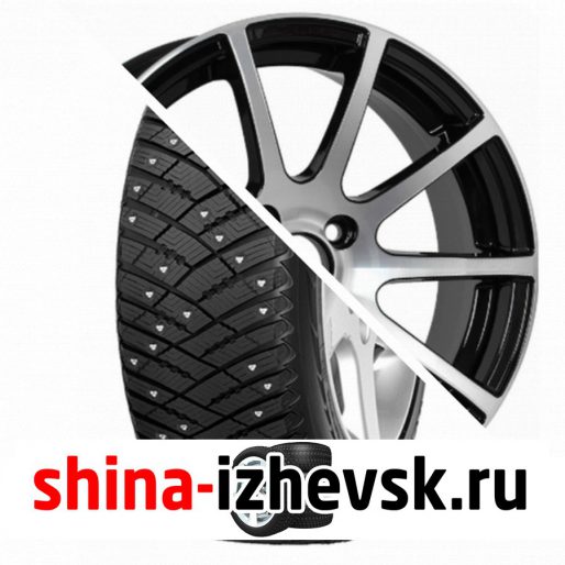 Колесо в сборе Goodyear Ultra Grip Ice Arctic 215/60 R16 T 99 + VENTI 1603 6.5xR16 5×112 ET45 DIA57.1 Глянцевый черный с полированной лицевой частью в Ижевске